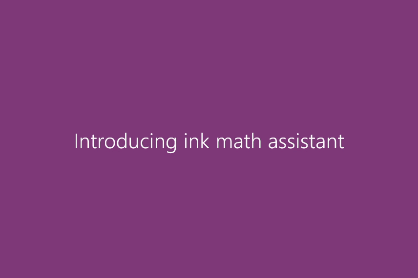 InkToMath